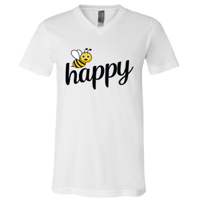 Bee Happy Summer V-Neck T-Shirt