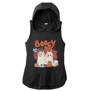 Booey Halloween Spooky Season Funny Ladies PosiCharge Tri-Blend Wicking Draft Hoodie Tank