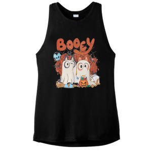 Booey Halloween Spooky Season Funny Ladies PosiCharge Tri-Blend Wicking Tank