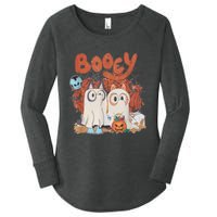 Booey Halloween Spooky Season Funny Women's Perfect Tri Tunic Long Sleeve Shirt