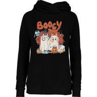 Booey Halloween Spooky Season Funny Womens Funnel Neck Pullover Hood