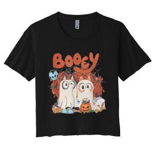 Booey Halloween Spooky Season Funny Women's Crop Top Tee