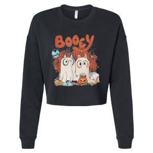 Booey Halloween Spooky Season Funny Cropped Pullover Crew