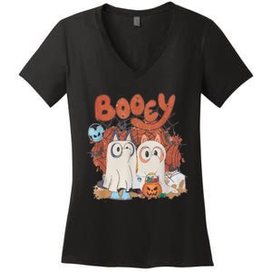 Booey Halloween Spooky Season Funny Women's V-Neck T-Shirt