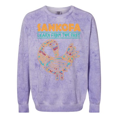 Black History Sankofa African Bird Juneteenth Gift Colorblast Crewneck Sweatshirt