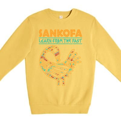 Black History Sankofa African Bird Juneteenth Gift Premium Crewneck Sweatshirt