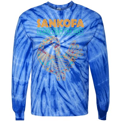 Black History Sankofa African Bird Juneteenth Gift Tie-Dye Long Sleeve Shirt