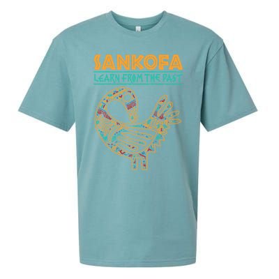 Black History Sankofa African Bird Juneteenth Gift Sueded Cloud Jersey T-Shirt