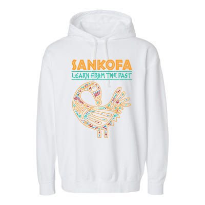 Black History Sankofa African Bird Juneteenth Gift Garment-Dyed Fleece Hoodie