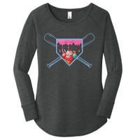 Baseball Home Social Club For Boy Ice Cream Drip Women's Perfect Tri Tunic Long Sleeve Shirt