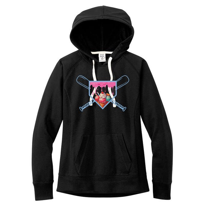 Baseball Home Social Club For Boy Ice Cream Drip Women's Fleece Hoodie