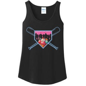 Baseball Home Social Club For Boy Ice Cream Drip Ladies Essential Tank