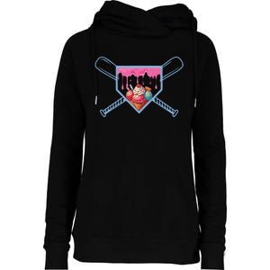 Baseball Home Social Club For Boy Ice Cream Drip Womens Funnel Neck Pullover Hood