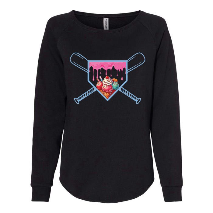 Baseball Home Social Club For Boy Ice Cream Drip Womens California Wash Sweatshirt