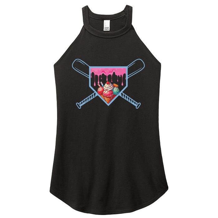 Baseball Home Social Club For Boy Ice Cream Drip Women's Perfect Tri Rocker Tank