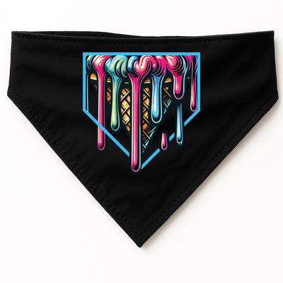 Baseball Home Social Club For Boy Ice Cream Drip USA-Made Doggie Bandana