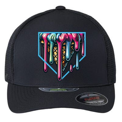 Baseball Home Social Club For Boy Ice Cream Drip Flexfit Unipanel Trucker Cap