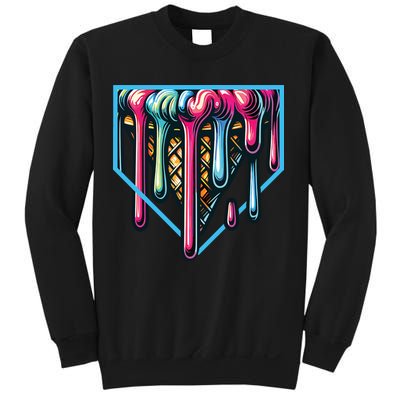 Baseball Home Social Club For Boy Ice Cream Drip Sweatshirt