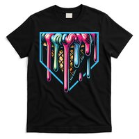 Baseball Home Social Club For Boy Ice Cream Drip T-Shirt