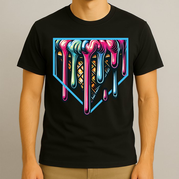 Baseball Home Social Club For Boy Ice Cream Drip T-Shirt