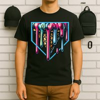 Baseball Home Social Club For Boy Ice Cream Drip T-Shirt