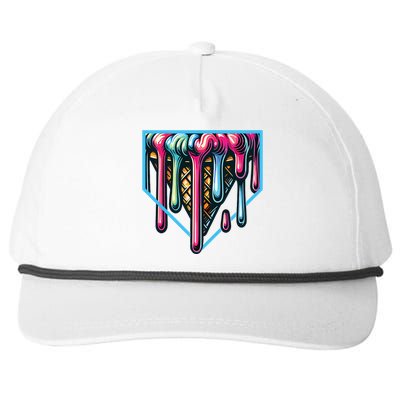 Baseball Home Social Club For Boy Ice Cream Drip Snapback Five-Panel Rope Hat