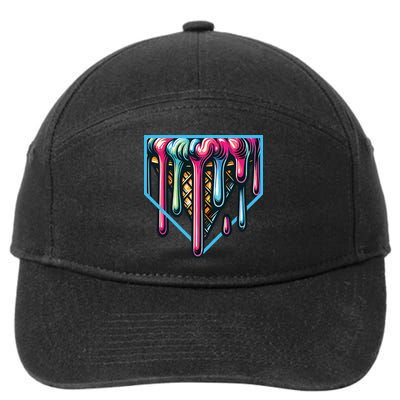 Baseball Home Social Club For Boy Ice Cream Drip 7-Panel Snapback Hat
