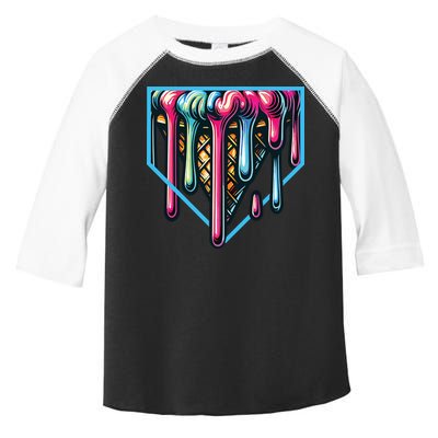 Baseball Home Social Club For Boy Ice Cream Drip Toddler Fine Jersey T-Shirt