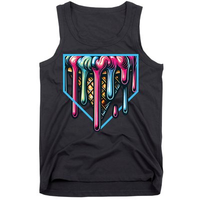 Baseball Home Social Club For Boy Ice Cream Drip Tank Top