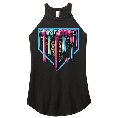 Baseball Home Social Club For Boy Ice Cream Drip Women's Perfect Tri Rocker Tank