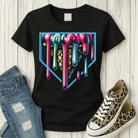 Baseball Home Social Club For Boy Ice Cream Drip Womens T-Shirt