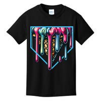 Baseball Home Social Club For Boy Ice Cream Drip Kids T-Shirt
