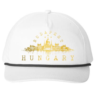 Budapest Hungary Skyline Souvenir Vintage Snapback Five-Panel Rope Hat