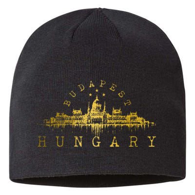 Budapest Hungary Skyline Souvenir Vintage Sustainable Beanie