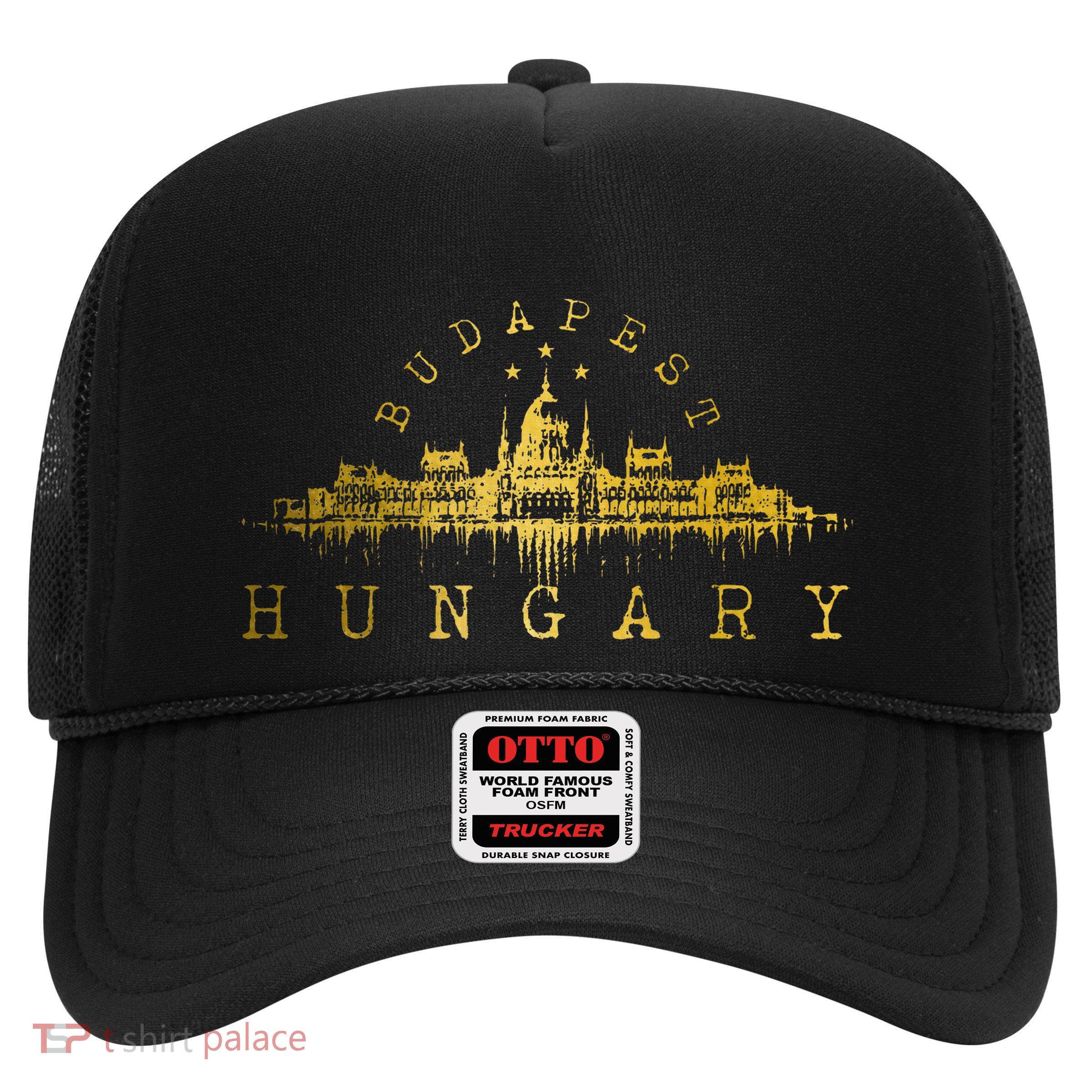 Budapest Hungary Skyline Souvenir Vintage Trucker Hat
