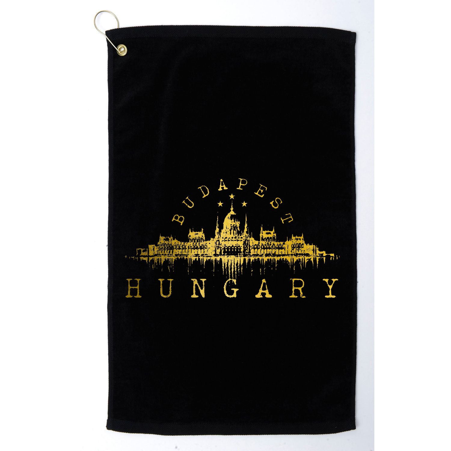 Budapest Hungary Skyline Souvenir Vintage Golf Towel