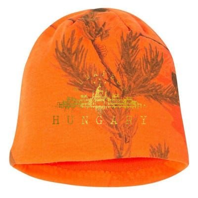 Budapest Hungary Skyline Souvenir Vintage Kati - Camo Knit Beanie