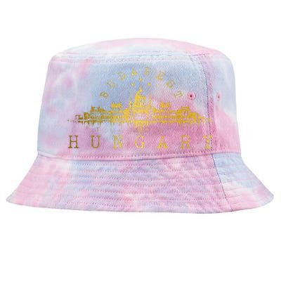 Budapest Hungary Skyline Souvenir Vintage Tie-Dyed Bucket Hat