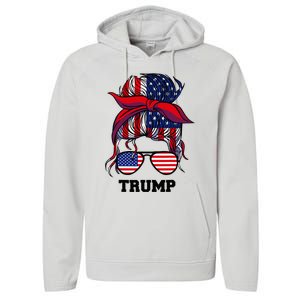 Bandana Headscarf Sunglasses Trump Performance Fleece Hoodie