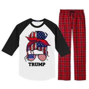 Bandana Headscarf Sunglasses Trump Raglan Sleeve Pajama Set