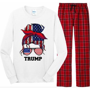 Bandana Headscarf Sunglasses Trump Long Sleeve Pajama Set