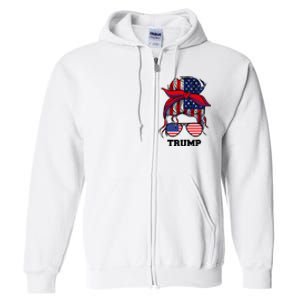 Bandana Headscarf Sunglasses Trump Full Zip Hoodie