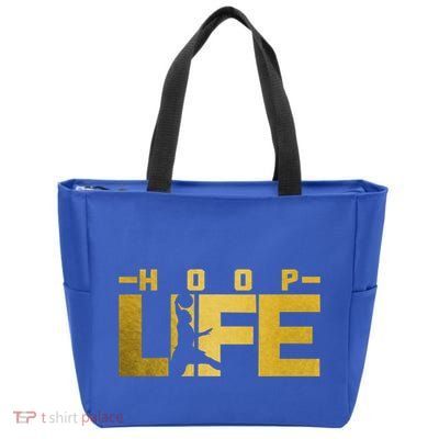 Basketball Hoops Sports Bball Coach Baller Basketball Player Gift Zip Tote Bag