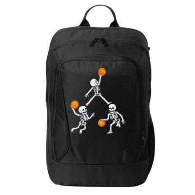 Basketball Halloween Skeleton Dunking Dribble Boys Teen City Backpack