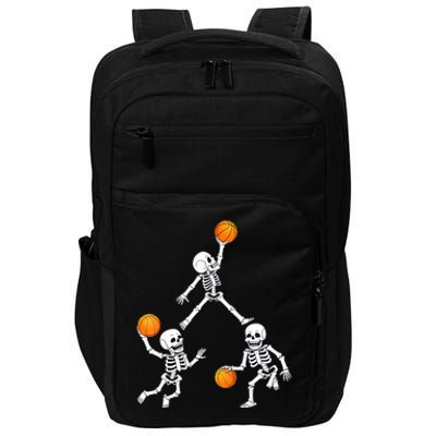 Basketball Halloween Skeleton Dunking Dribble Boys Teen Impact Tech Backpack