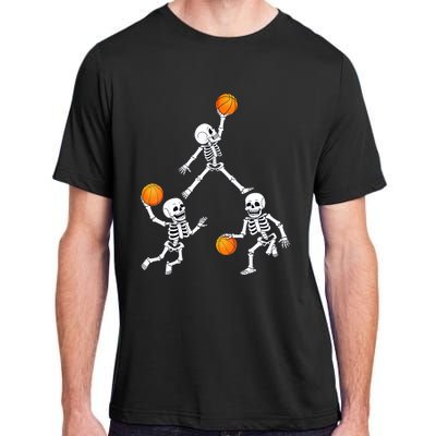 Basketball Halloween Skeleton Dunking Dribble Boys Teen Adult ChromaSoft Performance T-Shirt