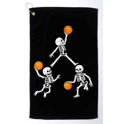Basketball Halloween Skeleton Dunking Dribble Boys Teen Golf Towel