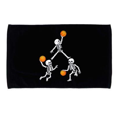 Basketball Halloween Skeleton Dunking Dribble Boys Teen Microfiber Hand Towel