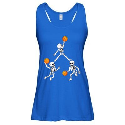 Basketball Halloween Skeleton Dunking Dribble Boys Teen Ladies Essential Flowy Tank