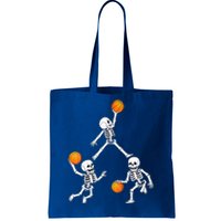 Basketball Halloween Skeleton Dunking Dribble Boys Teen Tote Bag